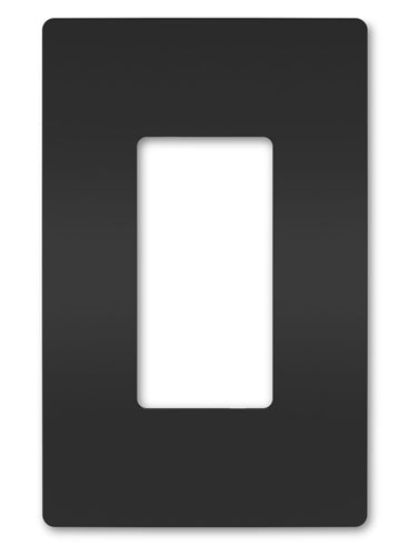 Wattstopper Radiant 1-Gang Screwless Wallplate, Black, RWP26BK