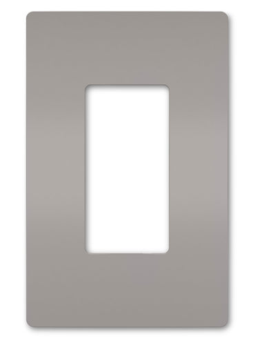 Wattstopper Radiant 1-Gang Screwless Wallplate, Gray, RWP26GRY