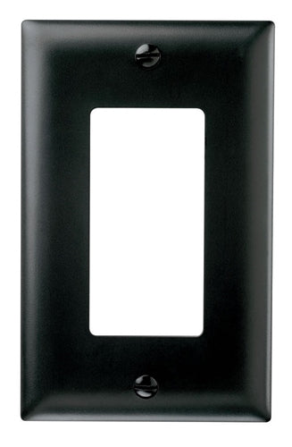 Wattstopper Thermoplastic 1-Gang Decorator Wall Plate, Black, TP26BKCC15