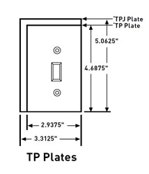 Wattstopper Thermoplastic 1-Gang Decorator Wall Plate, Gray, TP26GRYCC15