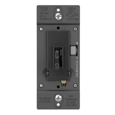 Wattstopper 0-10V Fluorescent/ LED Single Pole/3-Way Toddle Slide Dimmer, Preset, Black, TSD4FBL3PBK