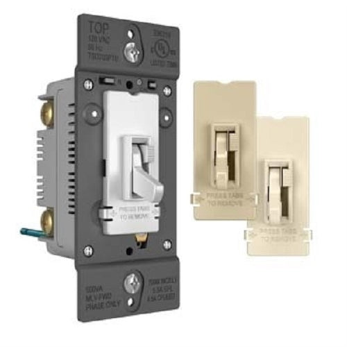 Wattstopper Trademaster 450W Tru-Universal Singple Pole/ 3-Way Toggle Slide Dimmer, Preset, Tri-Color, TSD703PTUTC