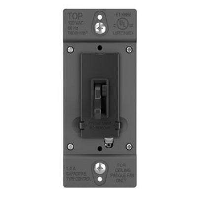 Wattstopper 1.6A Single-Pole/3-Way, Preset Fan Speed Control and De-Hummer, Black, TSDDH163PBK