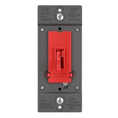 Wattstopper 1.6A Single-Pole/3-Way, Preset Fan Speed Control and De-Hummer, White, TSDDH163PRED