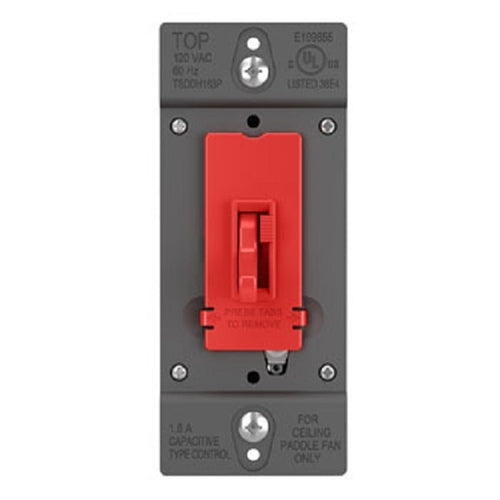 Wattstopper 1.6A Single-Pole/3-Way, Preset Fan Speed Control and De-Hummer, White, TSDDH163PRED