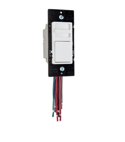 Wattstopper Wide Slide 0-10V Fluorescent/LED Single Pole/3-Way Slide Dimmer, Preset, White, WS4FBL3PW