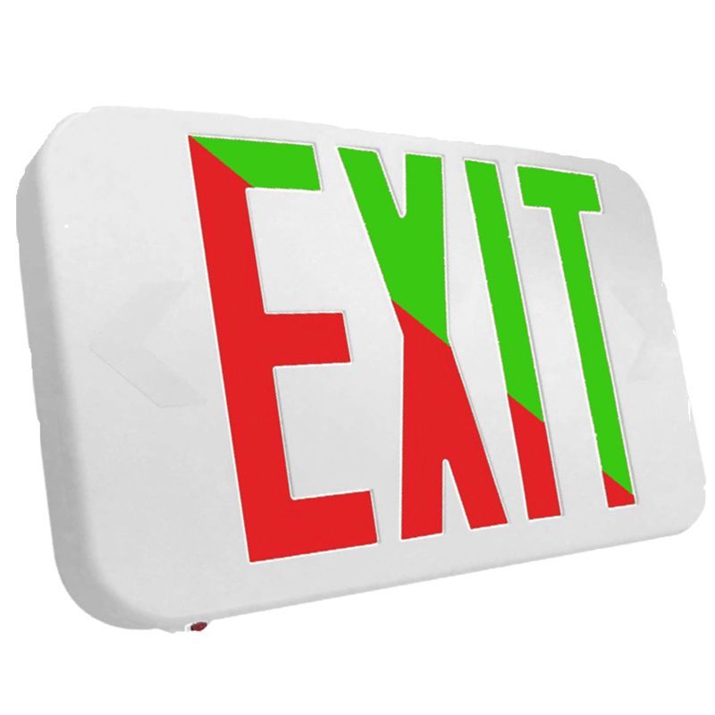 Westgate 2-in-1 LED Color-Selectable Universal Exit Sign, 1W, 1001K, XTU-RG-EM