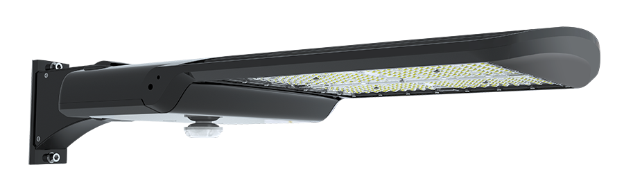 RAB Lighting A17 Ultra-Economy LED Area Light, Type IV, 300 | 240 | 200W, CCT Selectable, Universal Pole Mount, Microwave Motion Sensor, 120-277V, A17-4T300/MVS