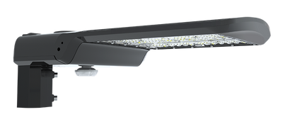 RAB Lighting A17 Ultra-Economy LED Area Light, Type III, 150 | 120 | 100W, CCT Selectable, Slipfitter Mount, Microwave Motion Sensor, 120-277V, A17-3T150SF/MVS