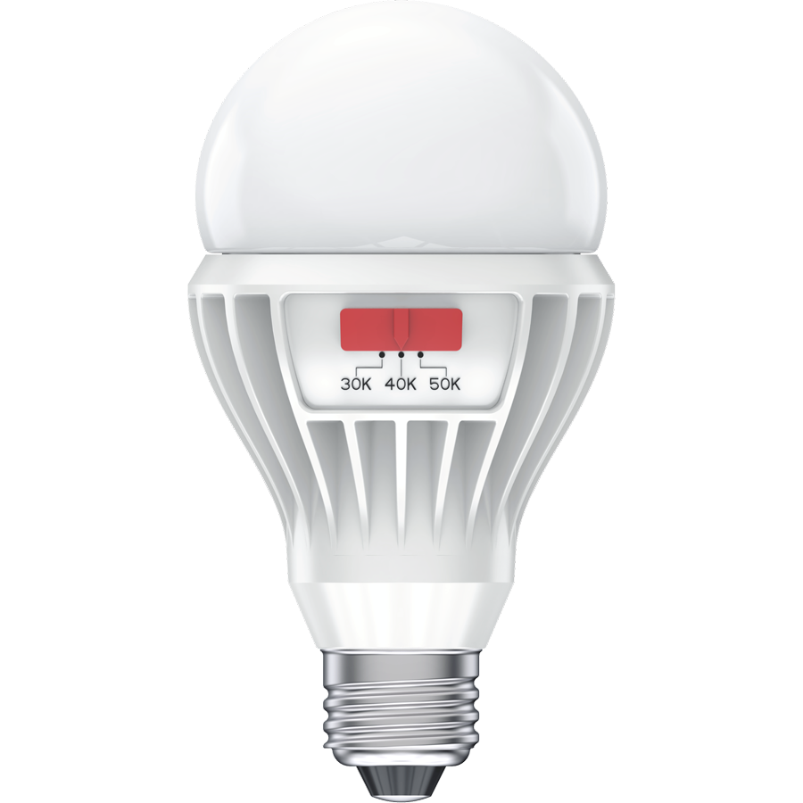 RAB Lighting A21 LED HID Replacement Lamp, 17W, CRI90, CCT Selectable, E26, Dimmable, 120-277V, A21-17-E26-CCT Selectable-DIM-UNV