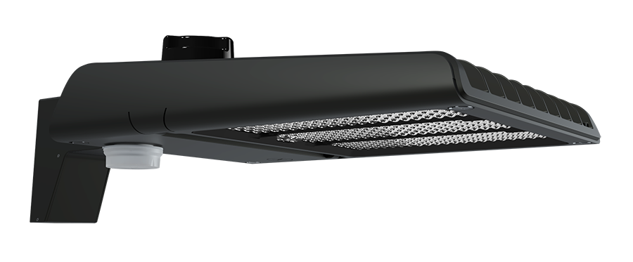 RAB Lighting A22 Area Light, 200/180/160W, CCT Selectable, Type V Pole Mount, MVS, Bronze, A22-5T200/MVS