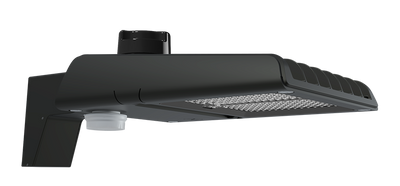 RAB Lighting A22 Area Light, 100/80/60W, CCT Selectable, 480V, Type II Pole Mount, MVS, Bronze, A22-2T100/480/MVS