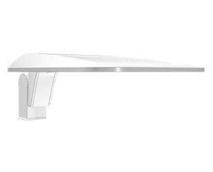 RAB Lighting A34 Medium LED Area Light, 100W, Amber 596nm, 120-277V, 0-10V, Type III, Slipfitter, White, A34T3MSFYAW
