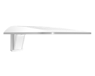 RAB Lighting A34 Medium LED Area Light, 100W, Amber 596nm, 120-277V, 0-10V, Type III, Wall Mount, White, A34T3MWMYAW