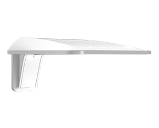 RAB Lighting A34 Small LED Area Light, 50W, Amber 596nm, 120-277V, 0-10V, Type III, Wall Mount, White, A34T3SWMYAW