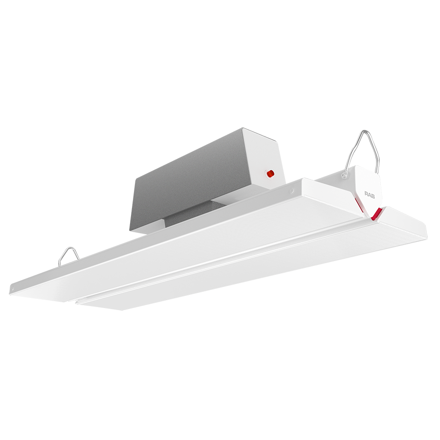 RAB Lighting AEROBAY S Field-Adjustable LED High Bay, 160W, 4K / 5K, Battery Backup, 120-277V, ARS/E