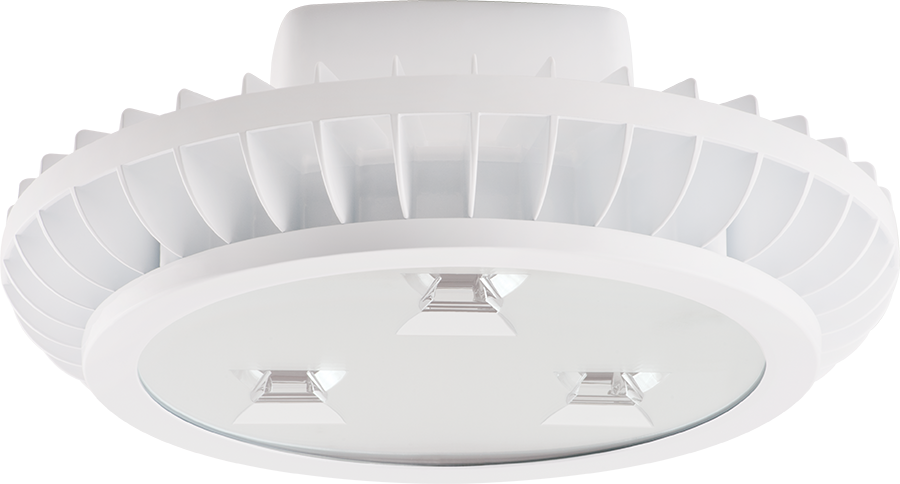 RAB Lighting AISLED High Bay, 78W, 3000K, Bilevel, White, AISLED78YW/BL