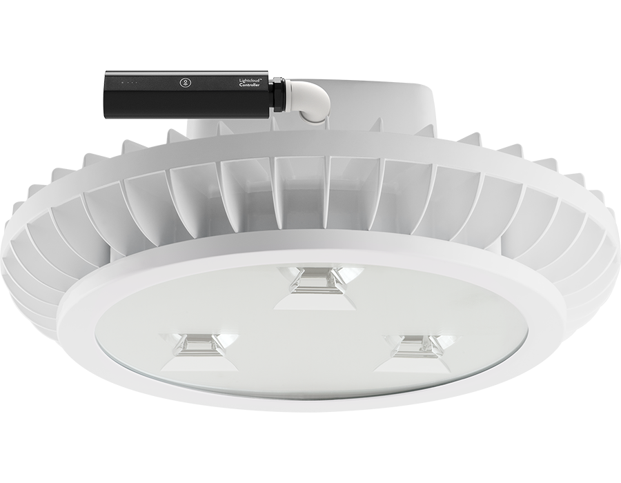RAB Lighting AISLED High Bay, 78W, 3000K, 0-10V Dimming, LightCloud, White, AISLED78YW/D10/LC