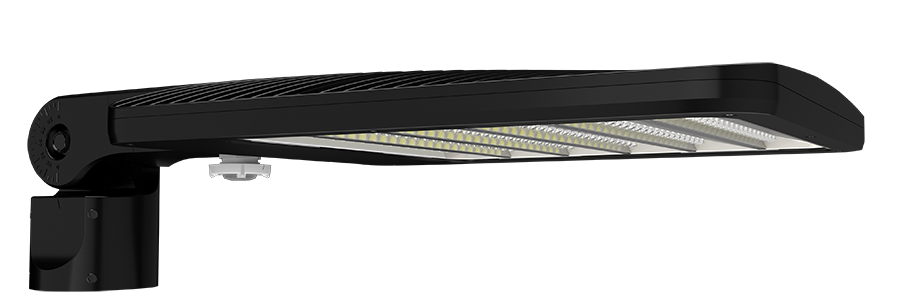 RAB Lighting ALED Area Light, 170–260W, 5000K, WattStop 40 ft. Lens, Black, ALEDL5TSFB/WS4