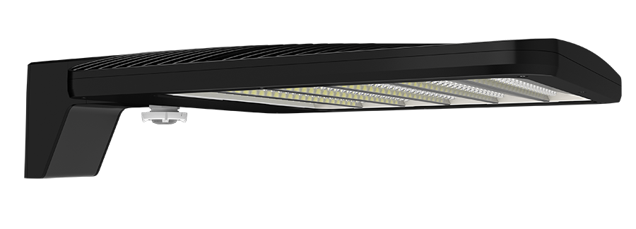 RAB Lighting ALED Area Light, 170–260W, 4000K, 120–277V, Field-Adjustable, WattStop 40 ft. Lens, Black, ALEDLATNB/WS4