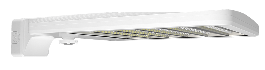 RAB Lighting ALED T2 Wall Mount Area Light, 170/220/260W, 4000K, 480V, WattStop 20 ft. Lens, White, ALEDL2TWMNW/480/WS2
