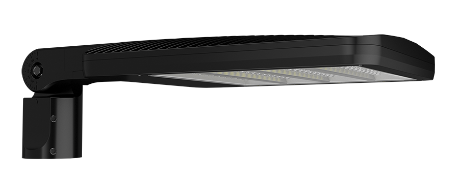 RAB Lighting ALED LED Area Light, Type III, Slipfitter Mount, 7-Pin Receptacle, 4000K, 10,765 thru 19,672 Lumens, 120-277V, Black, ALEDM3TSFNB/7PR