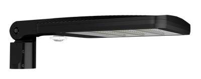 RAB Lighting ALED Area Light, 90/78W, Amber, 480V, Motion Sensor, Slipfitter, Black, ALEDMATSFYAB/480/WS2