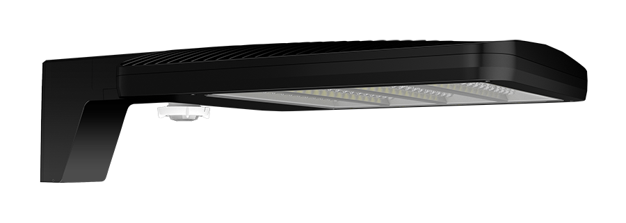 RAB Lighting ALED T4 Area Light, 150W, 3000K, 480V, Pole Mount, Motion Sensor, Black, ALEDM4TYB/480/WS2