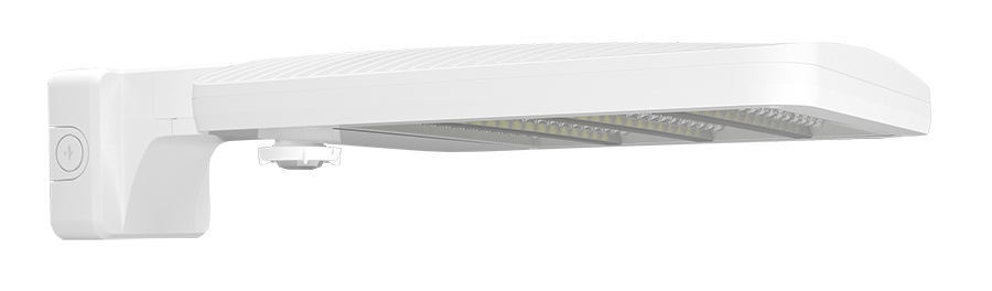 RAB Lighting ALED Area Light, 78/90/150W, 3000K, 480V, Wattstop Control, White, ALEDM5TWMYW/480/WS2
