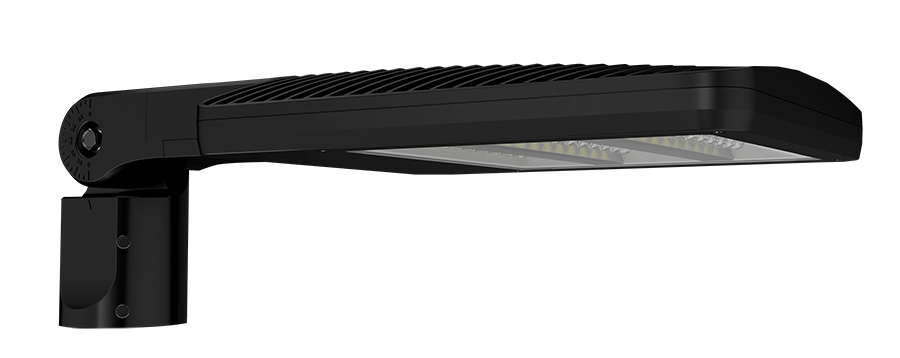 RAB Lighting ALED LED Area Light, Auto-Dealership Optics, Slipfitter Mount, 4000K, 5,913 thru 10,945 Lumens, 120-277V, Black, ALEDSATSFNB