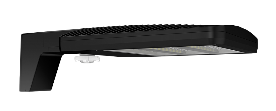 RAB Lighting ALED Area Light, 35/50W, Amber, Type III, Motion Sensor, 20 ft, Black, ALEDS3TYAB/WS2
