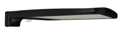 RAB Lighting ALED Wall Mount Area Light, 300/345/385W, 4000K, 480V, 20 Ft. Lens, Black, ALEDXLATWMNB/480/WS2