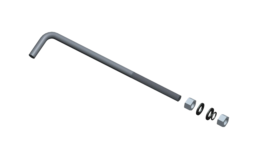 RAB Lighting Pole Anchor Bolt Kit, 1 In. x 36 In., 5/6/7/8 In., BOLT5-8
