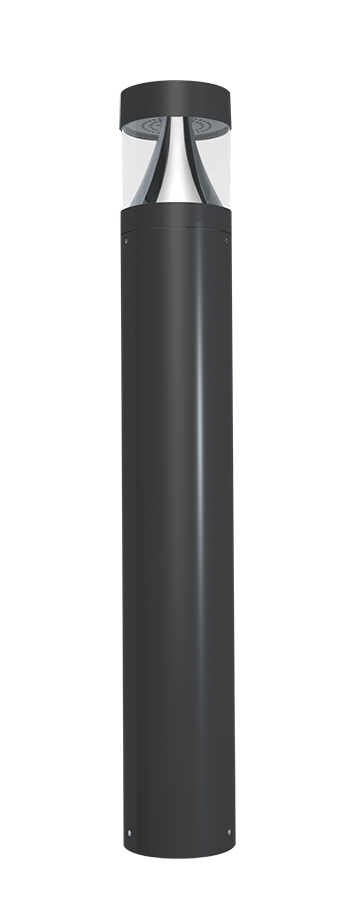 RAB Lighting B17 LED Round Bollard, Flat Top, CCT Selectable, 1,959 thru 3,409 Lumens, 120-277V, Bronze, B17