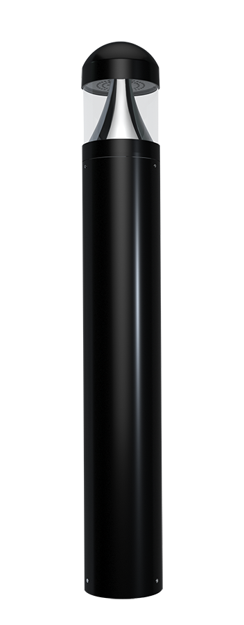 RAB Lighting B17 LED Round Bollard, Dome Top, CCT Selectable, 1,725 thru 3,095 Lumens, 120-277V, Black, B17DB