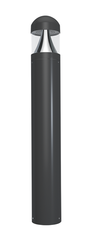 RAB Lighting B17 LED Round Bollard, Dome Top, CCT Selectable, 1,725 thru 3,095 Lumens, 120-277V, Bronze, B17D