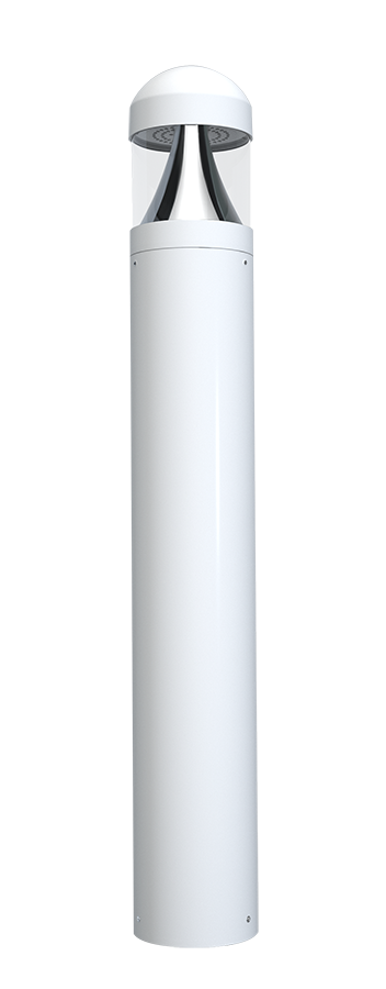 RAB Lighting B17 LED Round Bollard, Dome Top, CCT Selectable, 1,725 thru 3,095 Lumens, 120-277V, White, B17DW