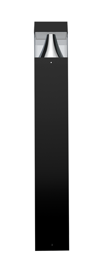 RAB Lighting B17 LED Square Bollard, Flat Top, CCT Selectable, 1,959 thru 3,409 Lumens, 120-277V, Black, B17SB
