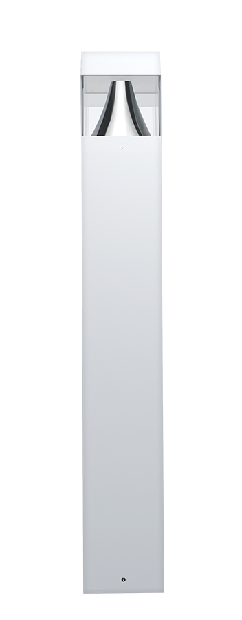 RAB Lighting B17 LED Square Bollard, Flat Top, CCT Selectable, 1,959 thru 3,409 Lumens, 120-277V, White, B17SW