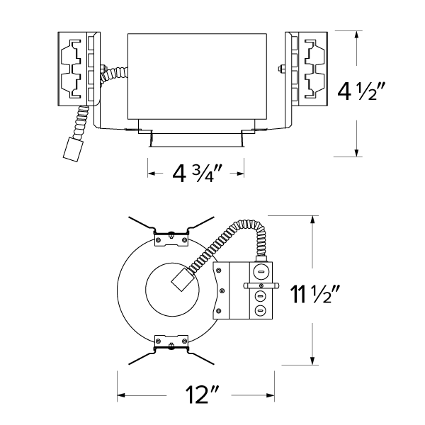 Elco Lighting Birch 4" Commercial Architectural Frame, ELB4EH