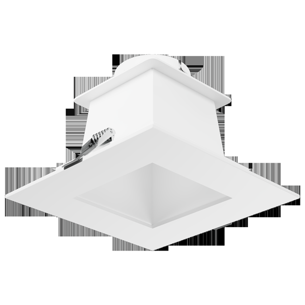 Elco Lighting Birch 4" Square Reflector Trim, All Black, ELB440BB