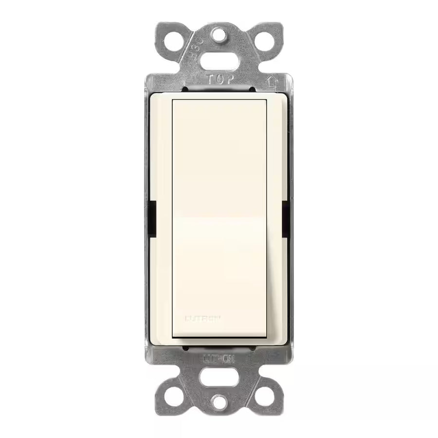 Lutron Claro 3-Way Rocker Switch, 15A, Satin Biscuit, SC-3PS-BI