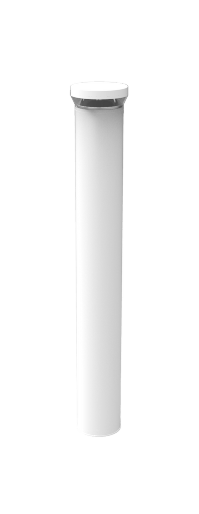 RAB Lighting 12 Watt 42" Round LED Bollard, 90° Pattern, 4000K, 1,326 Lumens, 120-277V, White, BLEDR12NW