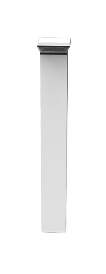 RAB Lighting 24 Watt 42" Square LED Bollard, 360° Pattern, 5100K, 2,533 Lumens, 120-277V, White, BLED24W