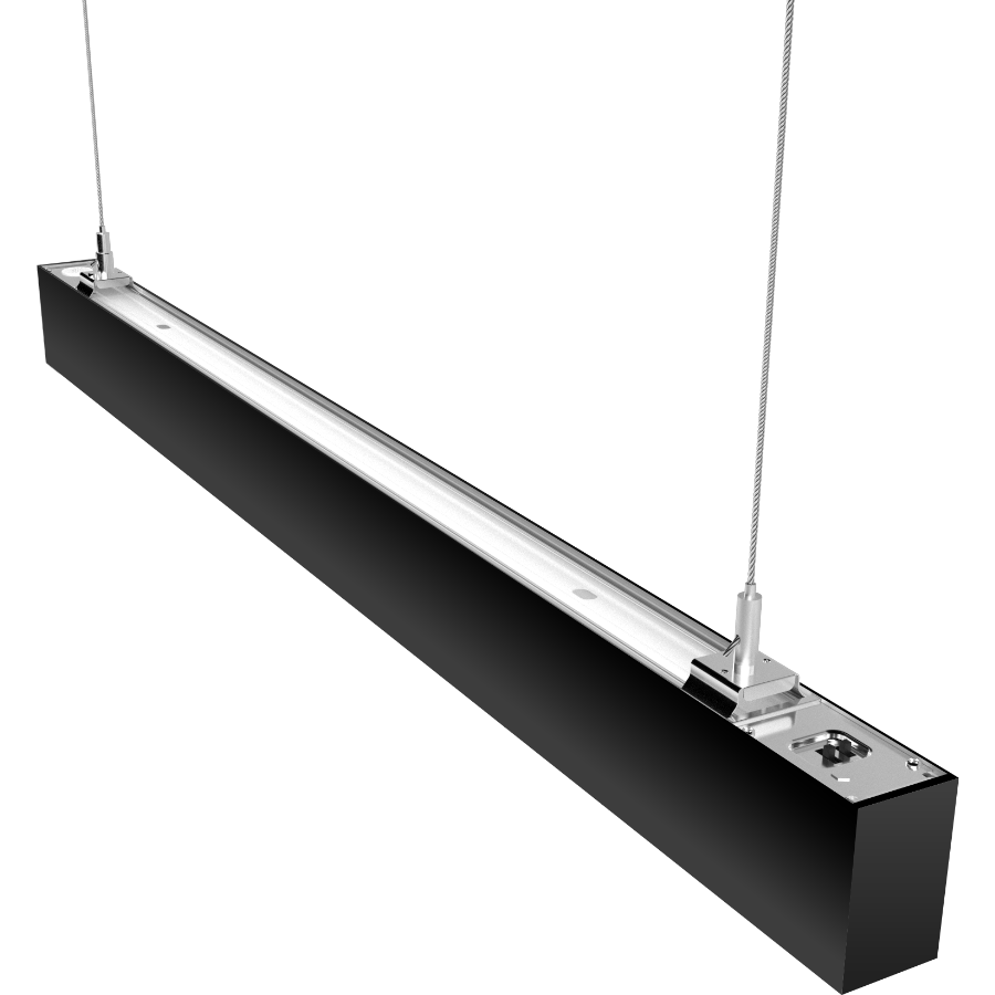 RAB Lighting BOA 3 ft. Uplight/Downlight, 30W, CCT Selectable, Louvers, Black, BOA3PLUB