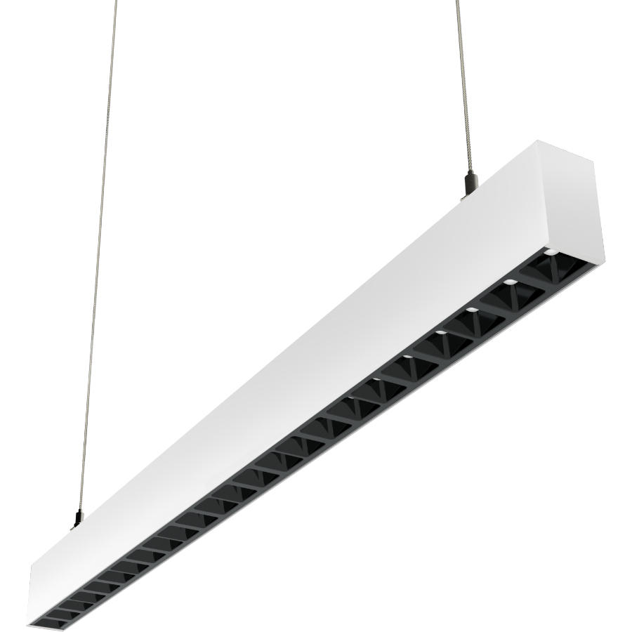 RAB Lighting BOA 3' Downlight Pendant, 30/21/18/15/8W, CCT Selectable, White, BOA3PLW