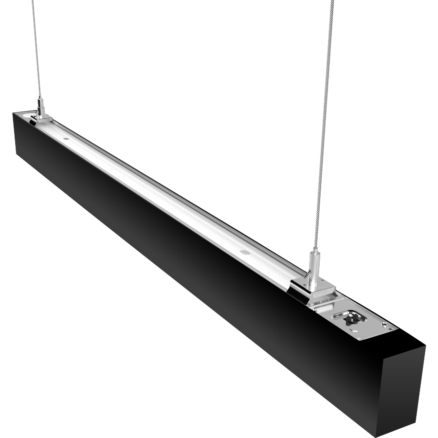 RAB Lighting BOA Pendant Uplight/Downlight, 30W, CCT Selectable, Passive Infrared Occupancy Sensor, Black, BOA3PUB/PIR