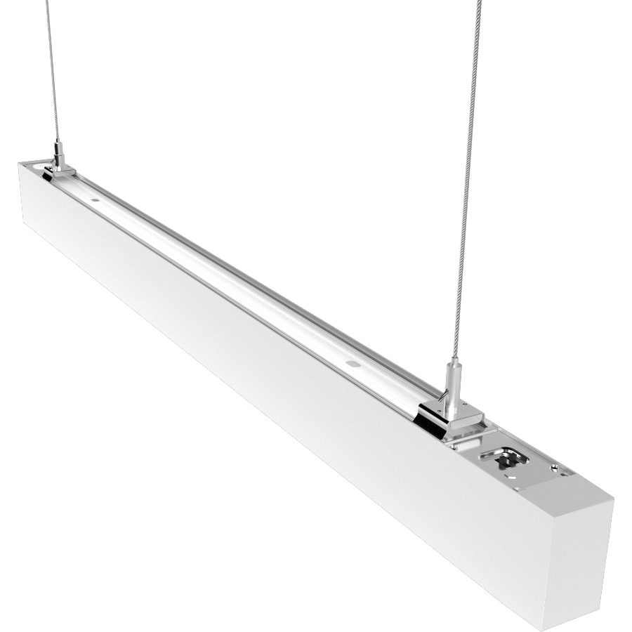 RAB Lighting BOA Pendant Uplight/Downlight, 30W, CCT Selectable, Passive Infrared Occupancy Sensor, White, BOA3PUW/PIR