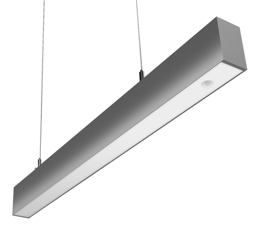 RAB Lighting BOA 2' Downlight, 20/14/12/10/5W, CCT Selectable, Flat Lens, PIR, Silver, BOA2PS/PIR