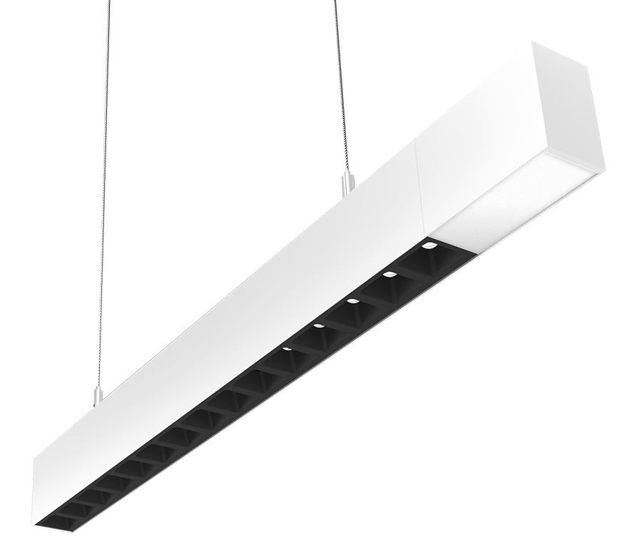 RAB Lighting BOA 2' Downlight, 20/14/12/10/5W, CCT Selectable, Louver Lens, White, BOA2PLW/MVS